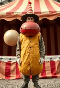 Circus Human Cannonball Costume face swap
