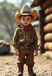 Child Cowboy Outfit face swap