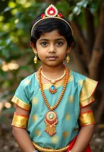 Child Sreekrishna Jayanthi Radha Costume face swap