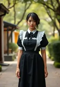 Crossdresser Maid Outfit face swap