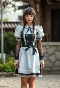 Crossdresser Maid Outfit face swap