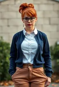 Female Chuckie Finster Costume face swap