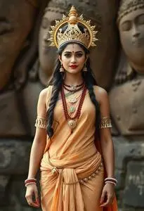 Goddess Parvati Costume face swap