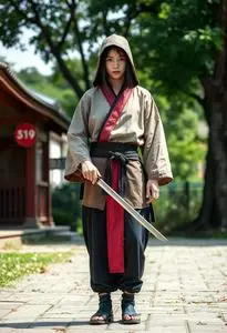 Katana Cosplay Costume face swap