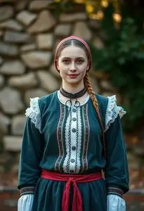 Latvian Folk Costume face swap