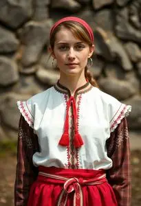 Latvian Folk Costume face swap