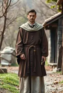 Medieval Scholar Costume face swap
