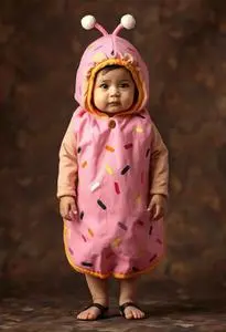 Newborn Donut Costume Fancy Dress face swap