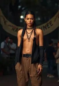 Nocturnal Rave Outfit face swap