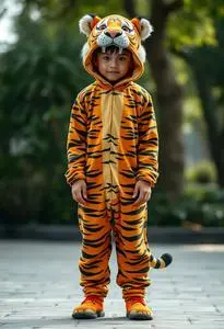 Terrific Tiger Kid Costume face swap