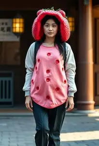 Strawberry Tart Costume face swap
