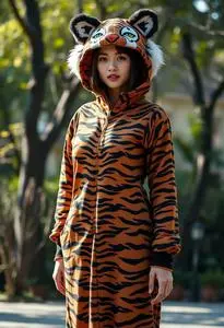 Woman Tiger Costume face swap