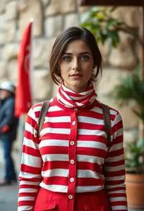 Woman Wheres Waldo Costume face swap