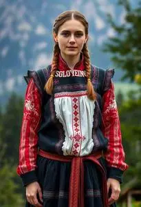 Slovenian Folk Costume face swap