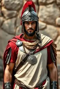 Roman Warrior Fancy Dress Outfit face swap