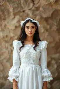 green emerald velvet dress Jasmine's Ethereal White Fairy Dress White / L