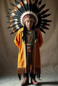 Indian Chief Costume Headdress face swap