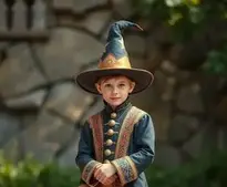 Magic Wizard Costume Kid face swap