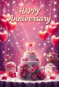 Anniversary Background Wallpaper. Add Your Photos