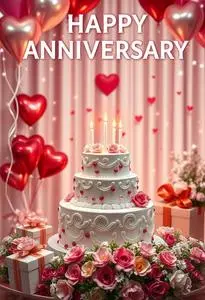 Anniversary Background Wallpaper. Add Your Photos