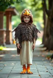 Child Vulture Costume face swap