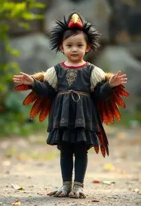 Child Vulture Costume face swap