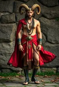 Male Satyr Cosplay Fancy Dress face swap