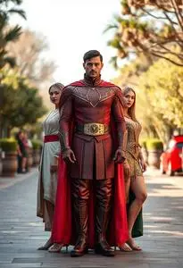 Superhero Trio Costume face swap