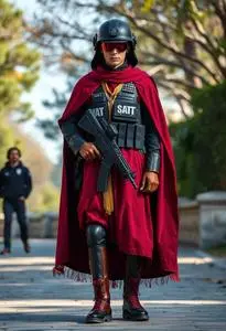 SWAT Wagon Costume Cover face swap
