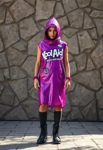 Purple Kool Aid Costume face swap