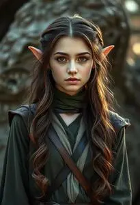 Elven Costume Girl face swap