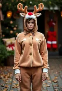 Clarice Reindeer Costume face swap