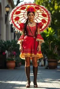 Dama Loteria Costume face swap