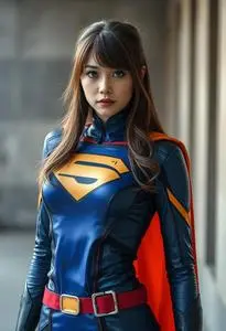 Cosplay Superheroine Costume face swap
