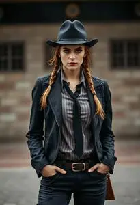 Gangster Moll Woman Costume face swap