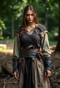 Medieval Huntress Outfit face swap