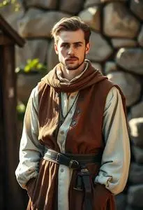 Medieval Poet Outfit face swap