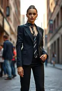 Modern Mafia Outfit Female face swap