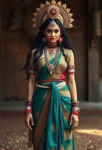 Indian Mythological Female Character Fancy Dress face swap