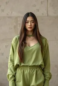Once Ler Green Outfit face swap