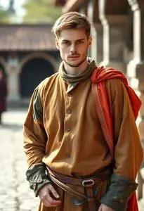 Renaissance Squire Costume face swap