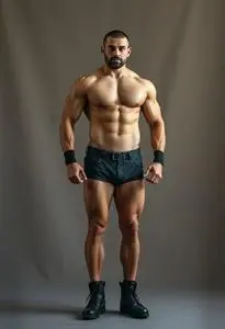Adult Body Builder Costume face swap