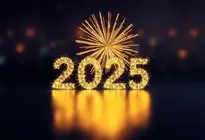 Happy New Year 2025 Wallpaper Background. Add Your Photos