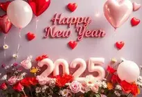 Happy New Year 2025 Wallpaper Background. Add Your Photos