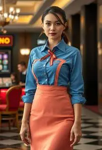Casino Waitress Outfit face swap