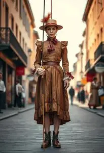 Vintage Tightrope Walker Costume face swap