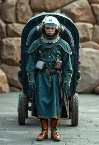 Wagon Space Shuttle Costume face swap