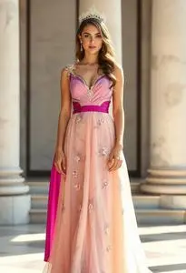 open lace back dress Chic Flowers Royal Blue Prom Party Gowns| Long Sleeves Prom Party Gown main image 0