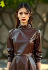 Wang Leather Dress face swap