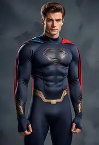 Generic Superhero Costume Adult face swap